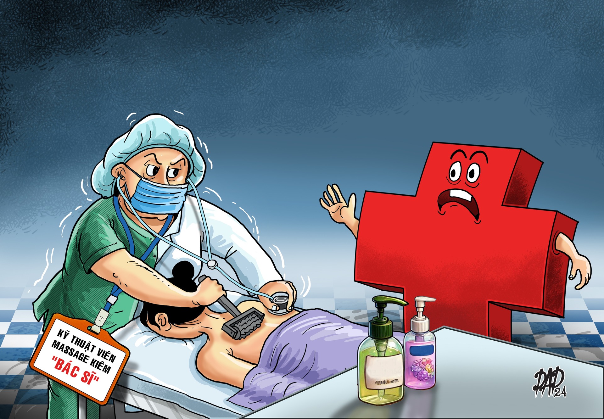 Đi massage trị liệu, về bệnh viện trị thương