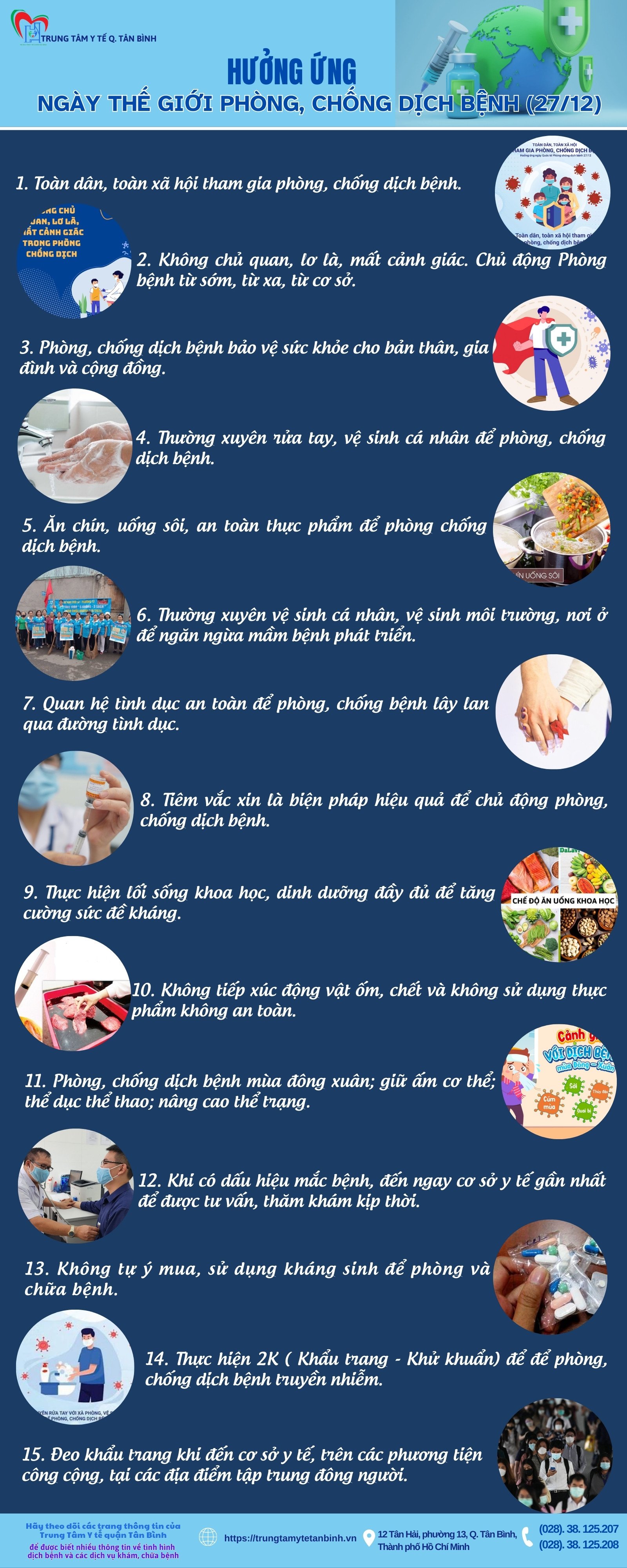 HƯỞNG ỨNG NGÀY THẾ GIỚI PHÒNG, CHỐNG DỊCH BỆNH (27/12/2024)