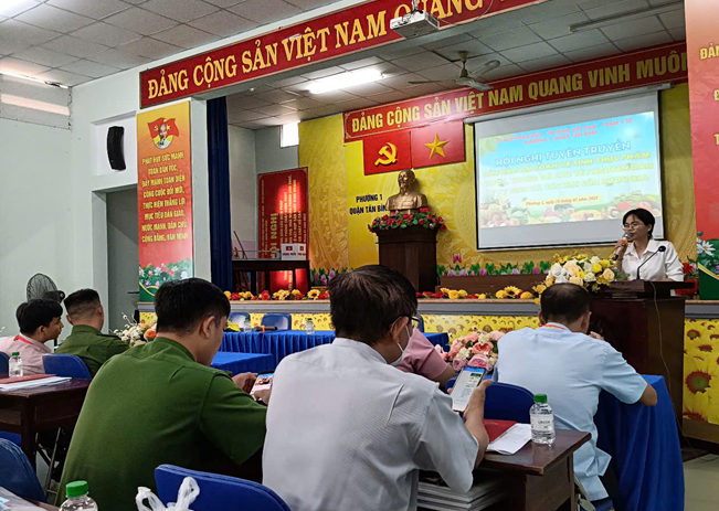 Phường 1 truyền thông đảm bảo an toàn thực phẩm  Tết Nguyên đán Ất Tỵ và mùa Lễ hội Xuân 2025