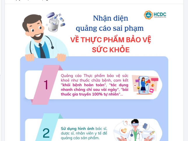 [Infographic] Nhận diện quảng cáo sai phạm về thực phẩm bảo vệ sức khỏe