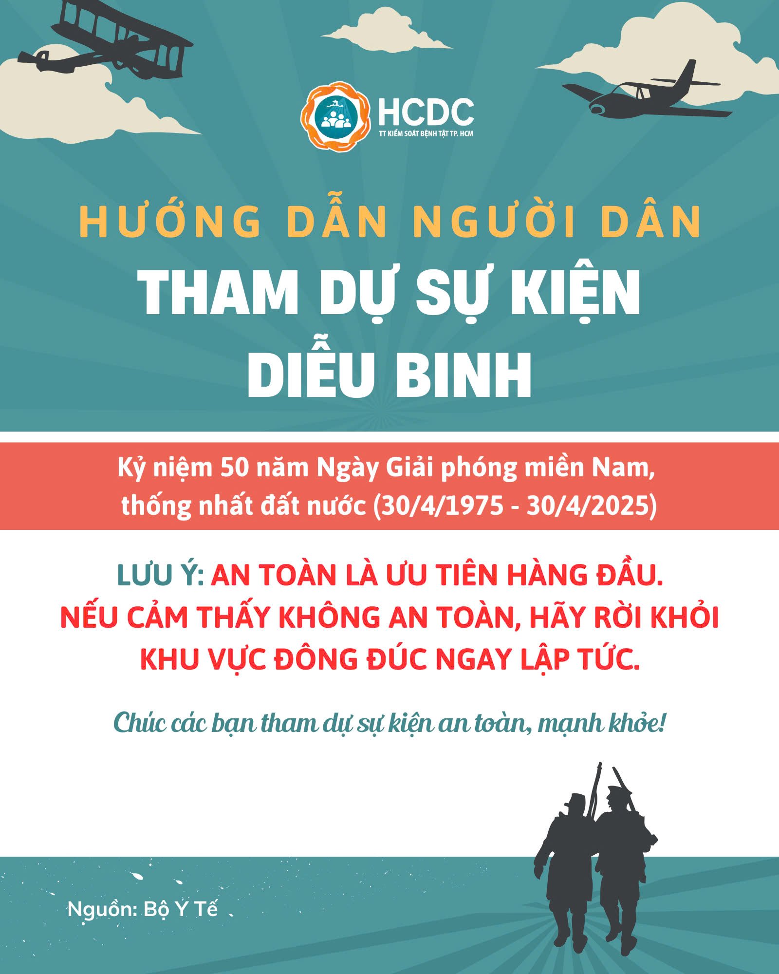 Hướng dẫn người dân tham dự sự kiện diễu binh