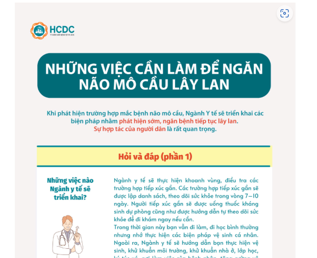Hỏi và đáp Những việc cần làm để ngăn não mô cầu lây lan