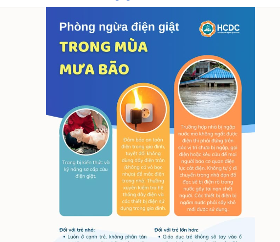 PHÒNG NGỪA ĐIỆN GIẬT TRONG MÙA MƯA BÃO