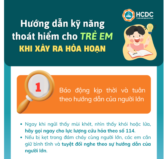 Hướng dẫn kỹ năng thoát hiểm cho trẻ em khi xảy ra hỏa hoạn
