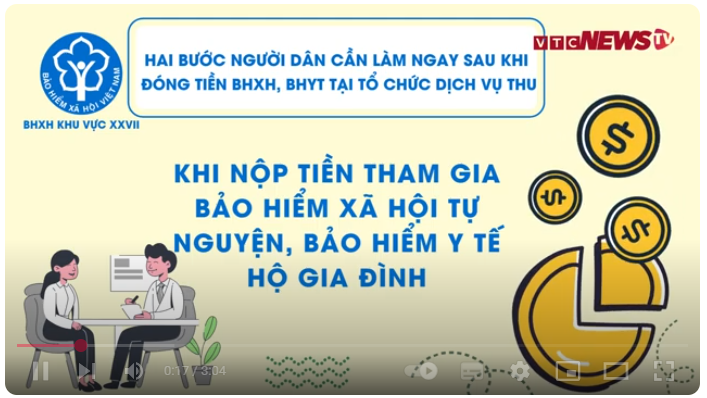 Hai bước người dân cần làm ngay sau khi đóng tiền BHXH, BHYT tại tổ chức dịch vụ thu
