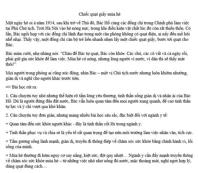 Chiếc quạt giấy mùa hè