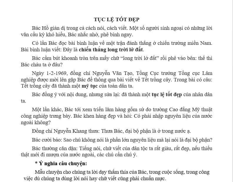 TỤC LỆ TỐT ĐẸP