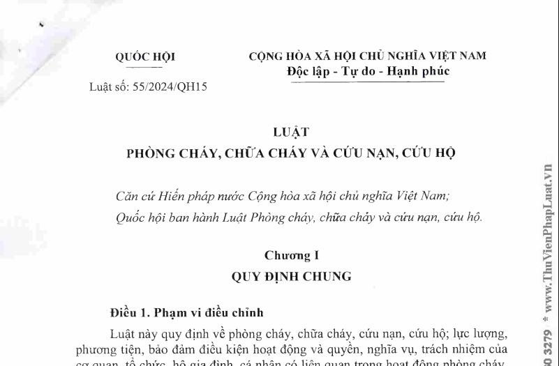 Luật phòng cháy, chữa cháy và cứu nạn, cứu hộ
