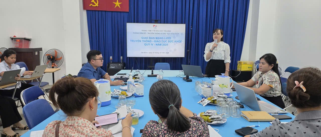 TRUNG TÂM Y TẾ KHU VỰC TÂN BÌNH TỔ CHỨC HỌP GIAO BAN CÔNG TÁC TRUYỀN THÔNG GIÁO DỤC SỨC KHỎE  –  PHÒNG CHỐNG TÁC HẠI THUỐC LÁ QUÝ IV NĂM 2025