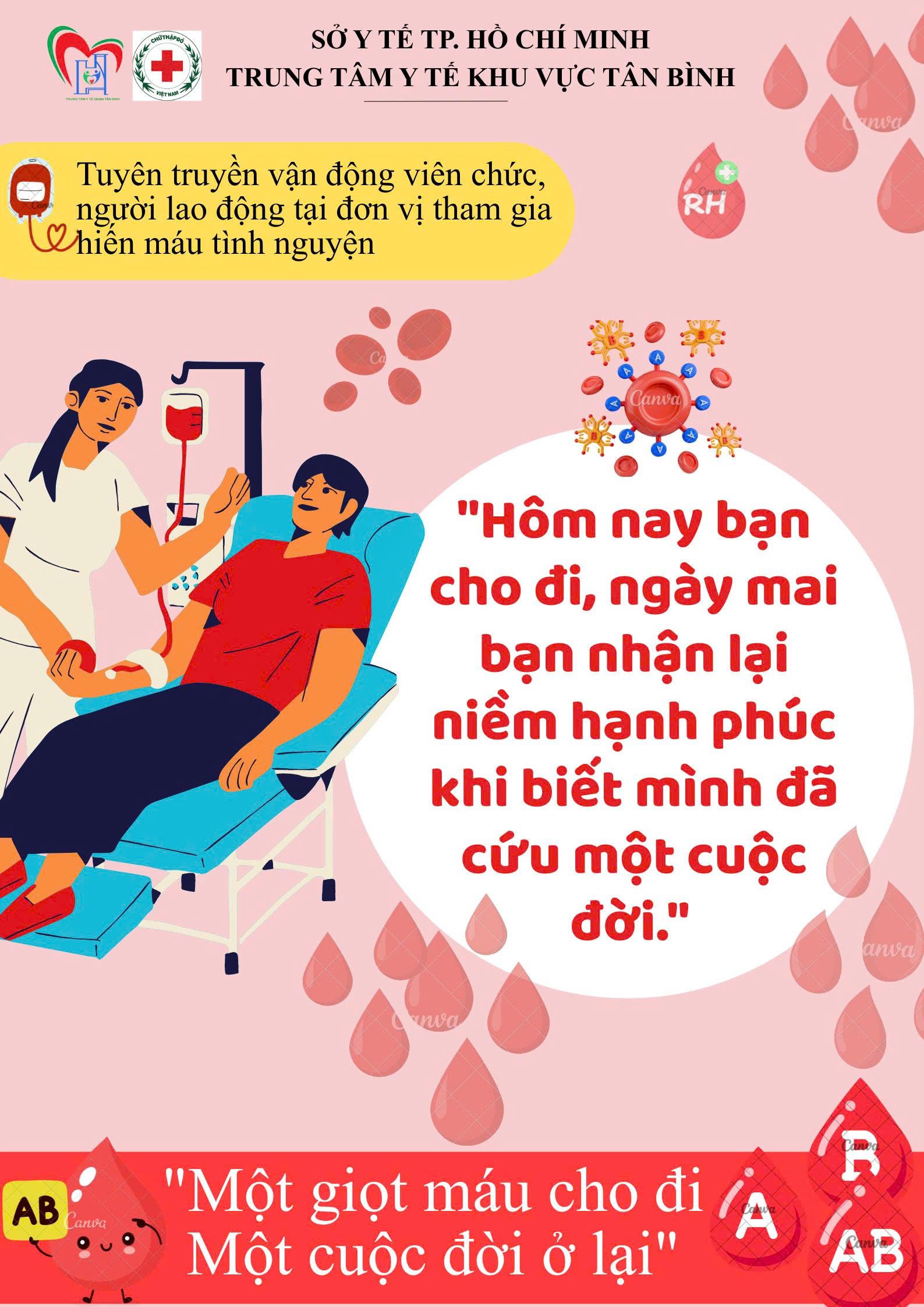 Tuyên truyền vận động viên chức, người lao động tại đơn vị tham gia hiến máu tình nguyện