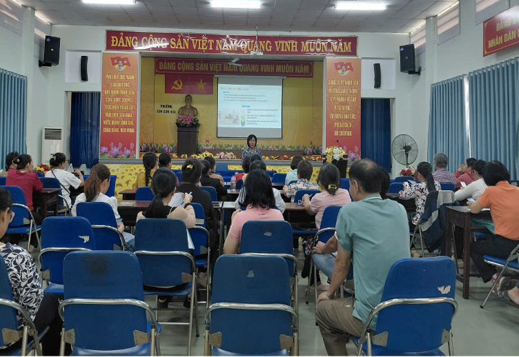 PHƯỜNG TÂN SƠN HOÀ TỔ CHỨC HỌP GIAO BAN HOẠT ĐỘNG CỘNG TÁC VIÊN SỨC KHOẺ CỘNG ĐỒNG QUÝ IV NĂM 2025