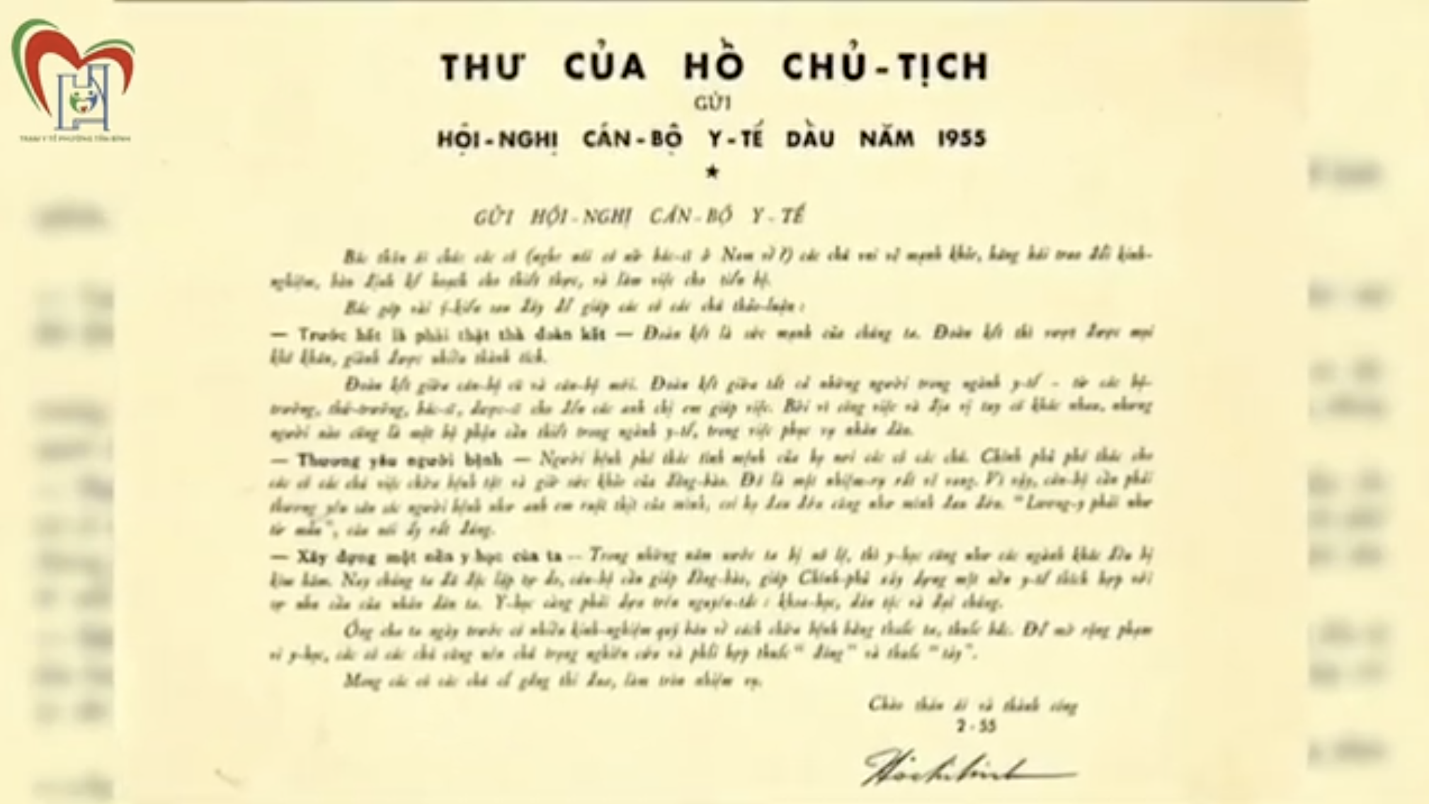 Kỷ niệm 71 năm ngày Thầy thuốc Việt Nam 27/2 và nội dung lá thư Bác Hồ gửi Cán bộ ngành Y tế