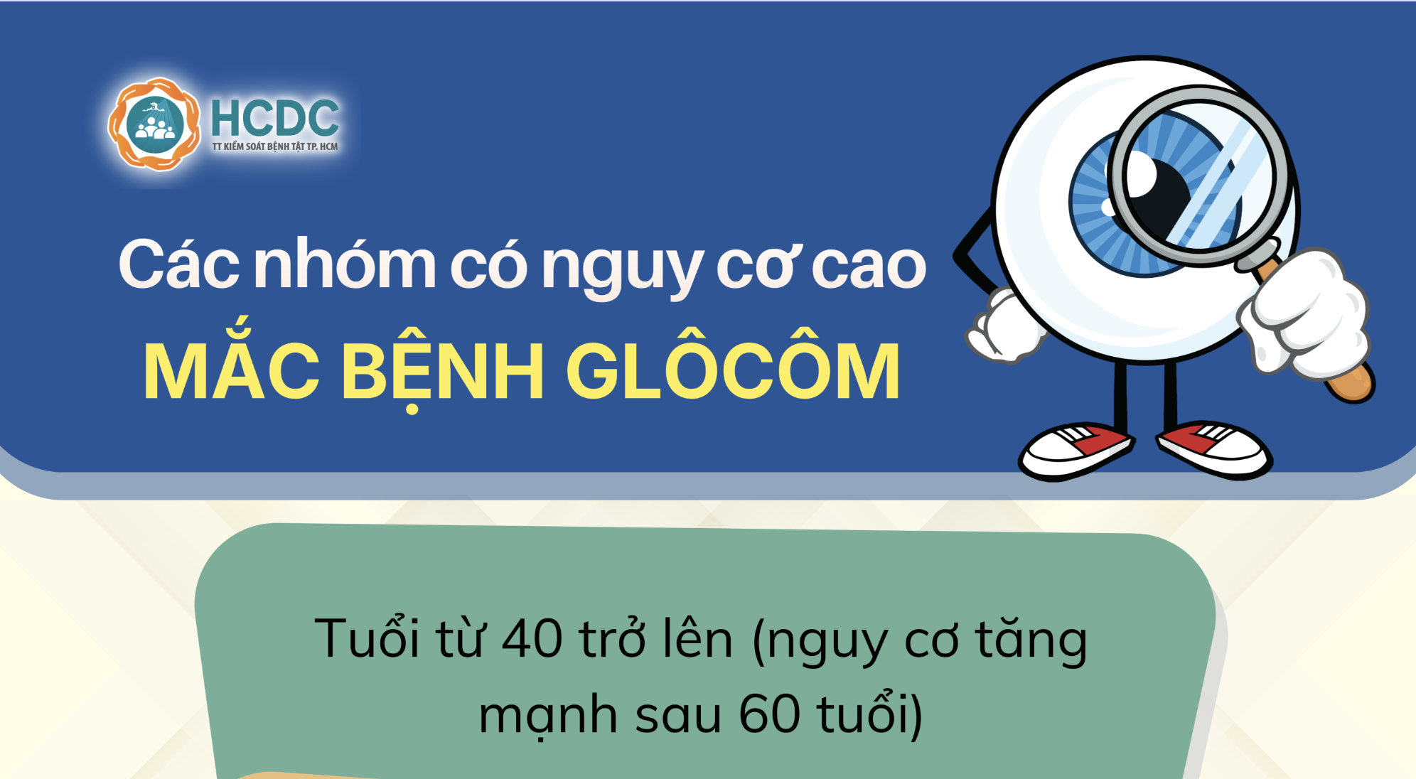 Các nhóm có nguy cơ cao mắc bệnh Glôcôm