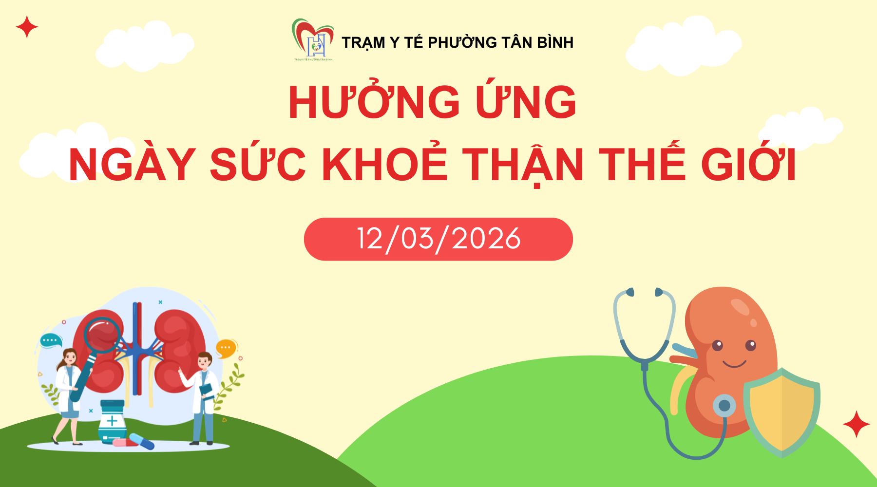 HƯỞNG ỨNG NGÀY SỨC KHOẺ THẬN THẾ GIỚI (12/03/2026)