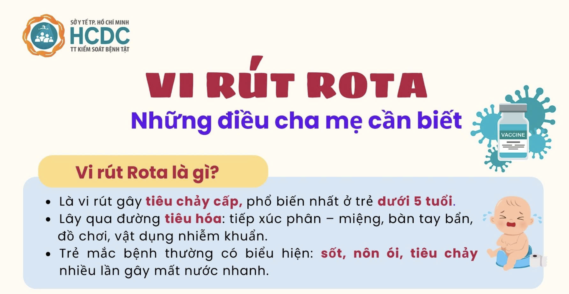 Vi rút Rota - Những điều cha mẹ cần biết
