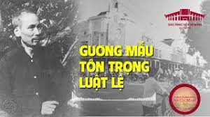GƯƠNG MẪU TRONG TÔN TRỌNG LUẬT LỆ