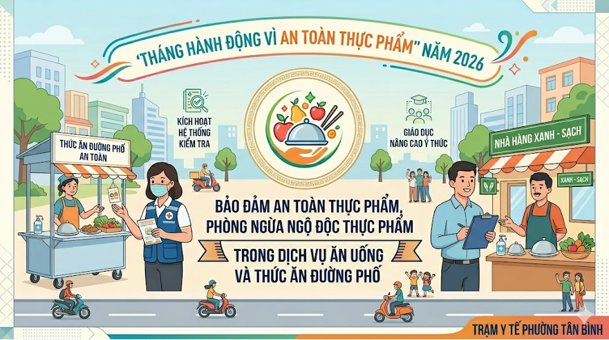 THÁNG HÀNH ĐỘNG VÌ AN TOÀN THỰC PHẨM (Từ ngày 15/04/2026 đến ngày 25/05/2026)
