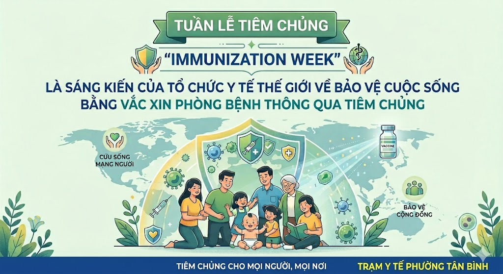 TUẦN LỄ TIÊM CHỦNG THẾ GIỚI (24 – 30/04/2026) “VẮC XIN HIỆU QUẢ CHO MỌI THẾ HỆ”