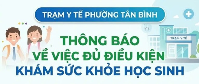 THÔNG BÁO VỀ VIỆC ĐỦ ĐIỀU KIỆN KHÁM SỨC KHỎE HỌC SINH