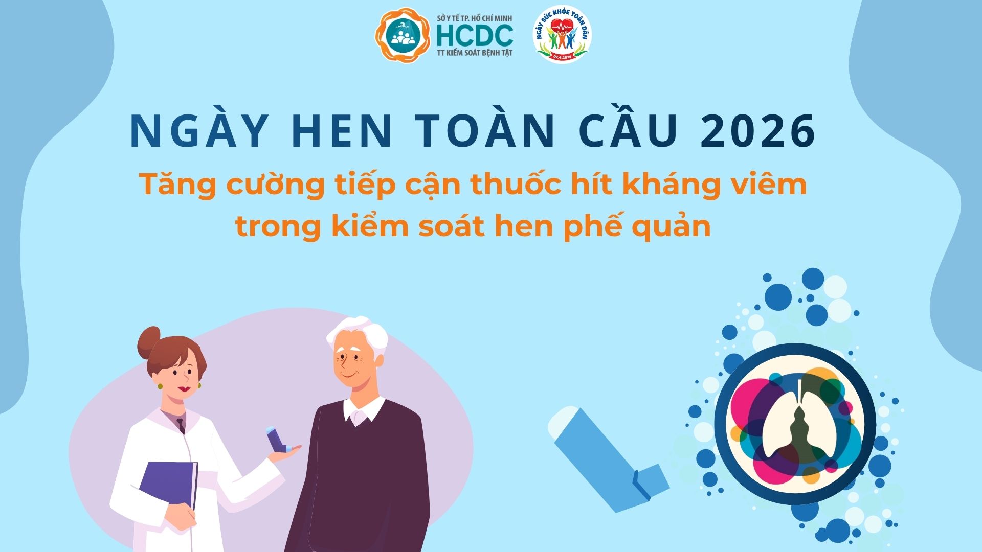Ngày Hen toàn cầu 2026: tăng cường tiếp cận thuốc hít kháng viêm trong kiểm soát hen phế quản