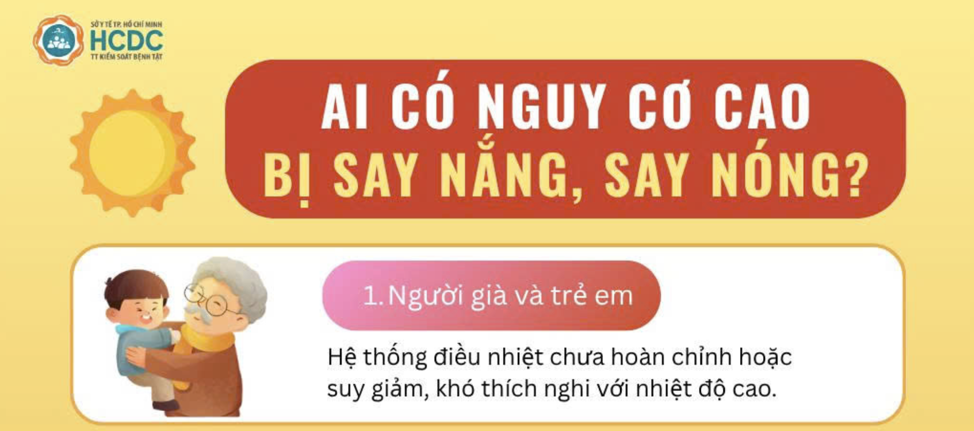 [Infographic] Ai có nguy cơ cao bị say nắng, say nóng