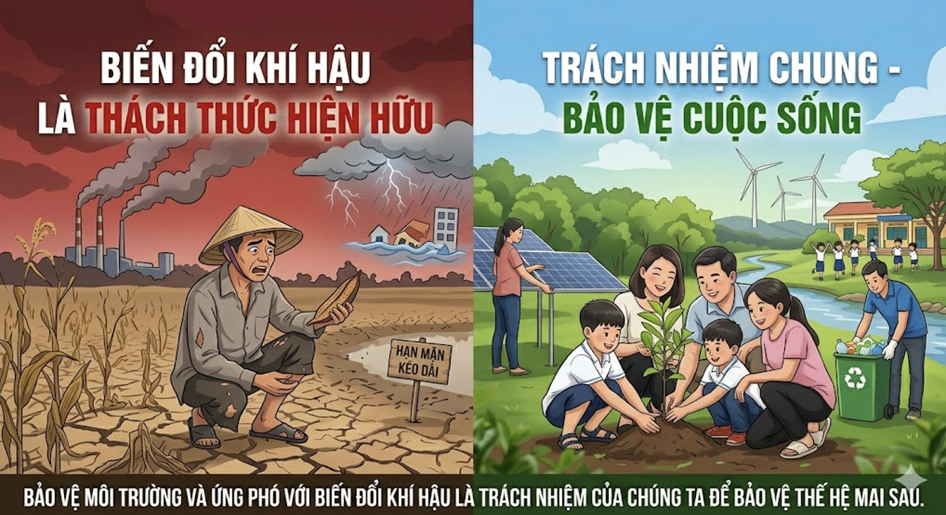 BẢO VỆ MÔI TRƯỜNG VÀ ỨNG PHÓ BIẾN ĐỔI KHÍ HẬU: HÀNH ĐỘNG NHỎ, THAY ĐỔI LỚN TỪ MỖI CHÚNG TA