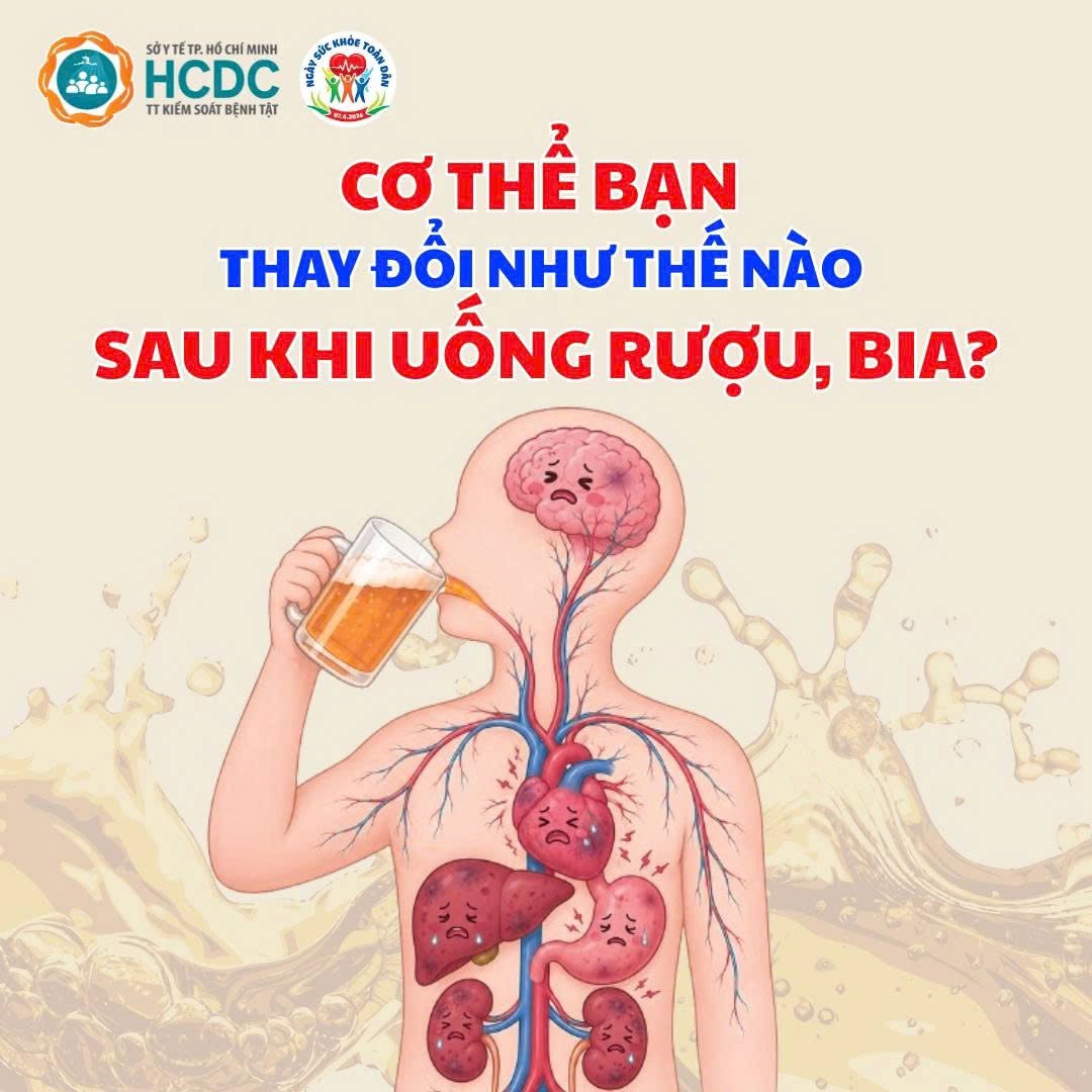 CƠ THỂ BẠN THAY ĐỔI NHƯ THẾ NÀO SAU KHI UỐNG RƯỢU, BIA?