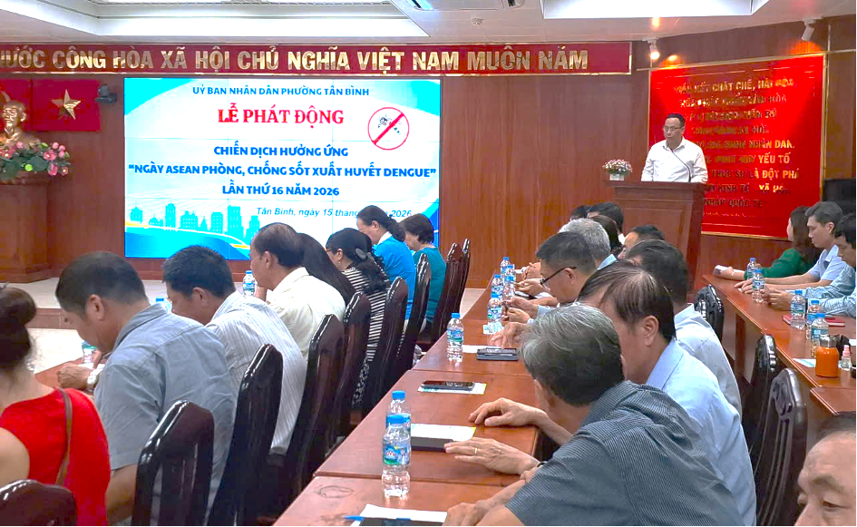 Phường Tân Bình tổ chức Lễ phát động chiến dịch “Hưởng ứng ngày ASEAN phòng, chống sốt xuất huyết Dengue” lần thứ 16 năm 2026