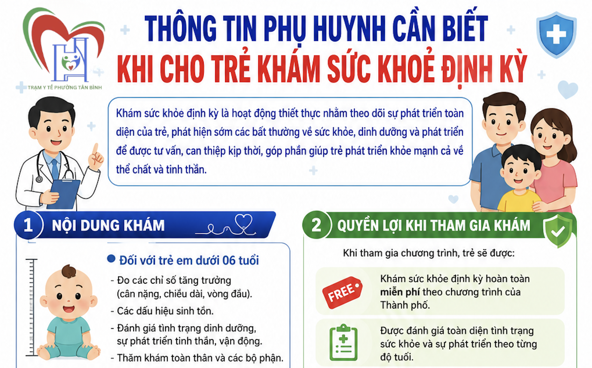 THÔNG TIN PHỤ HUYNH CẦN BIẾT KHI CHO TRẺ KHÁM SỨC KHOẺ ĐỊNH KỲ