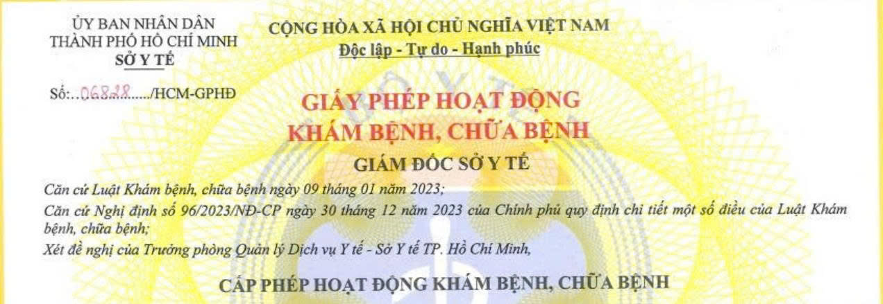 Giấy phép hoạt động khám bệnh, chữa bệnh của Phòng khám đa khoa thuộc Trạm Y tế phường Tân Bình
