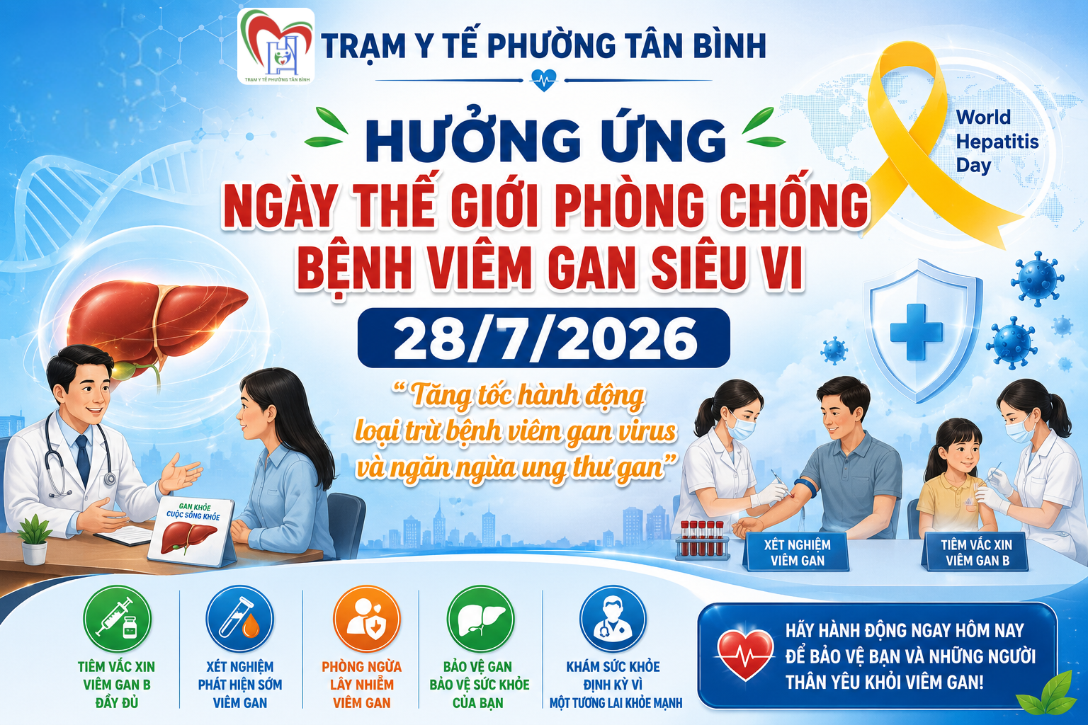 HƯỞNG ỨNG NGÀY THẾ GIỚI PHÒNG CHỐNG BỆNH VIÊM GAN SIÊU VI (28/7/2026)