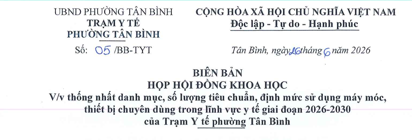 05 BB-TYT biên bản họp Hội đồng khoa học