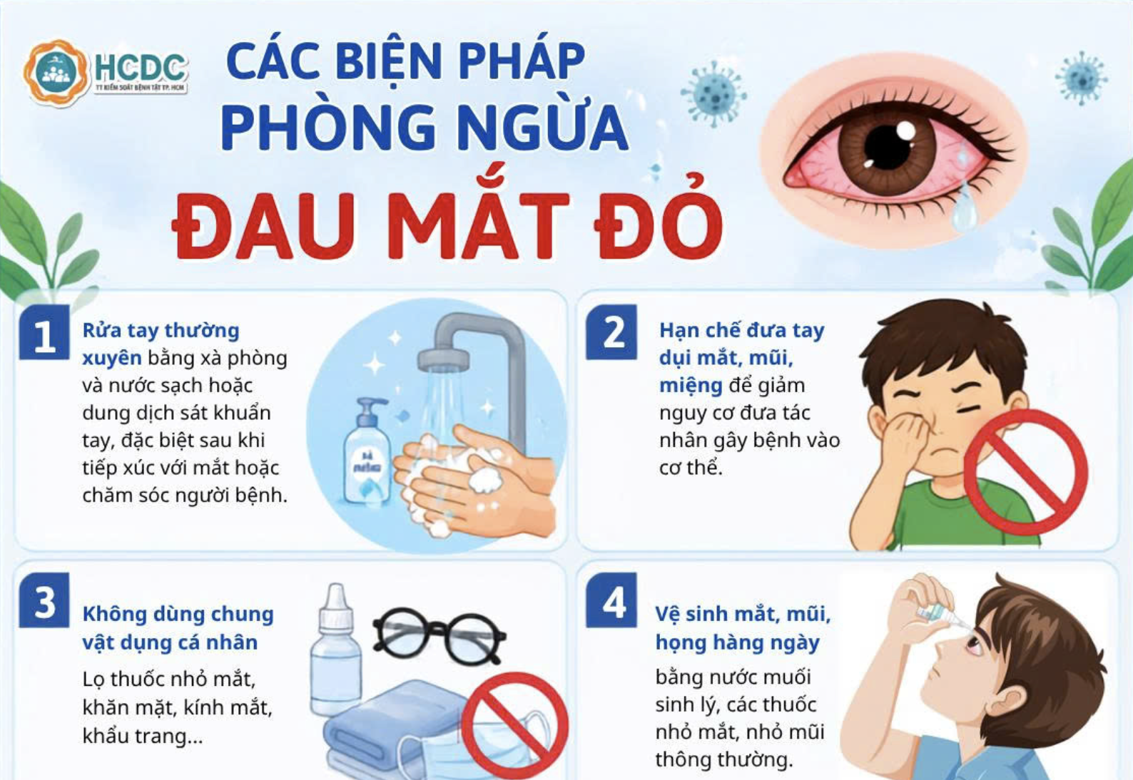 Biện Pháp phòng bệnh đau mắt đỏ