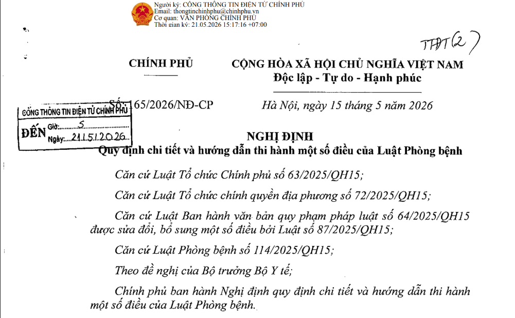 LUẬT PHÒNG BỆNH