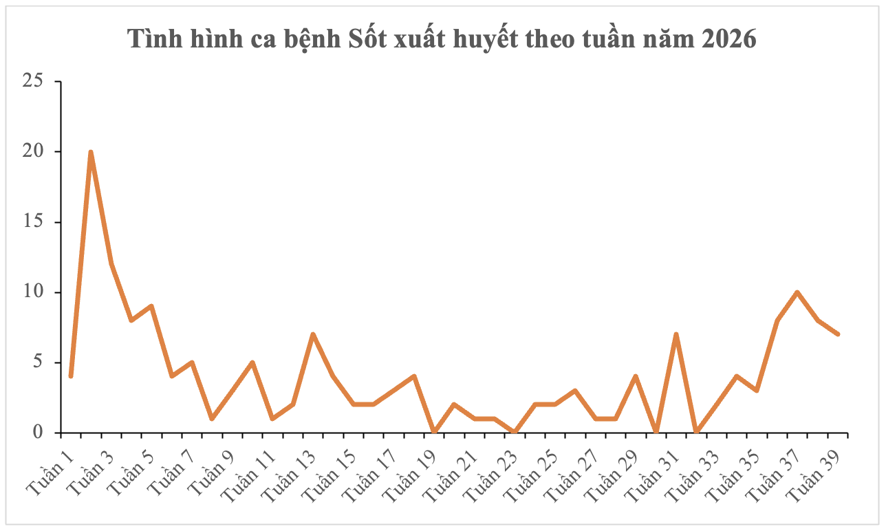 Tình hình dịch bệnh truyền nhiễm trên địa bàn phường Tân Bình tính đến tuần 39/2026