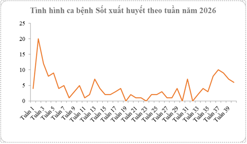 Tình hình dịch bệnh truyền nhiễm trên địa bàn phường Tân Bình tính đến tuần 40/2026