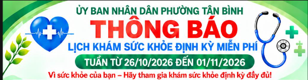 Thông báo lịch khám sức khỏe định kỳ từ ngày 26/10 đến ngày 01/11