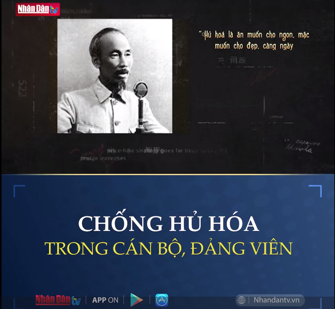 CHỐNG HỦ HÓA TRONG CÁN BỘ, ĐẢNG VIÊN