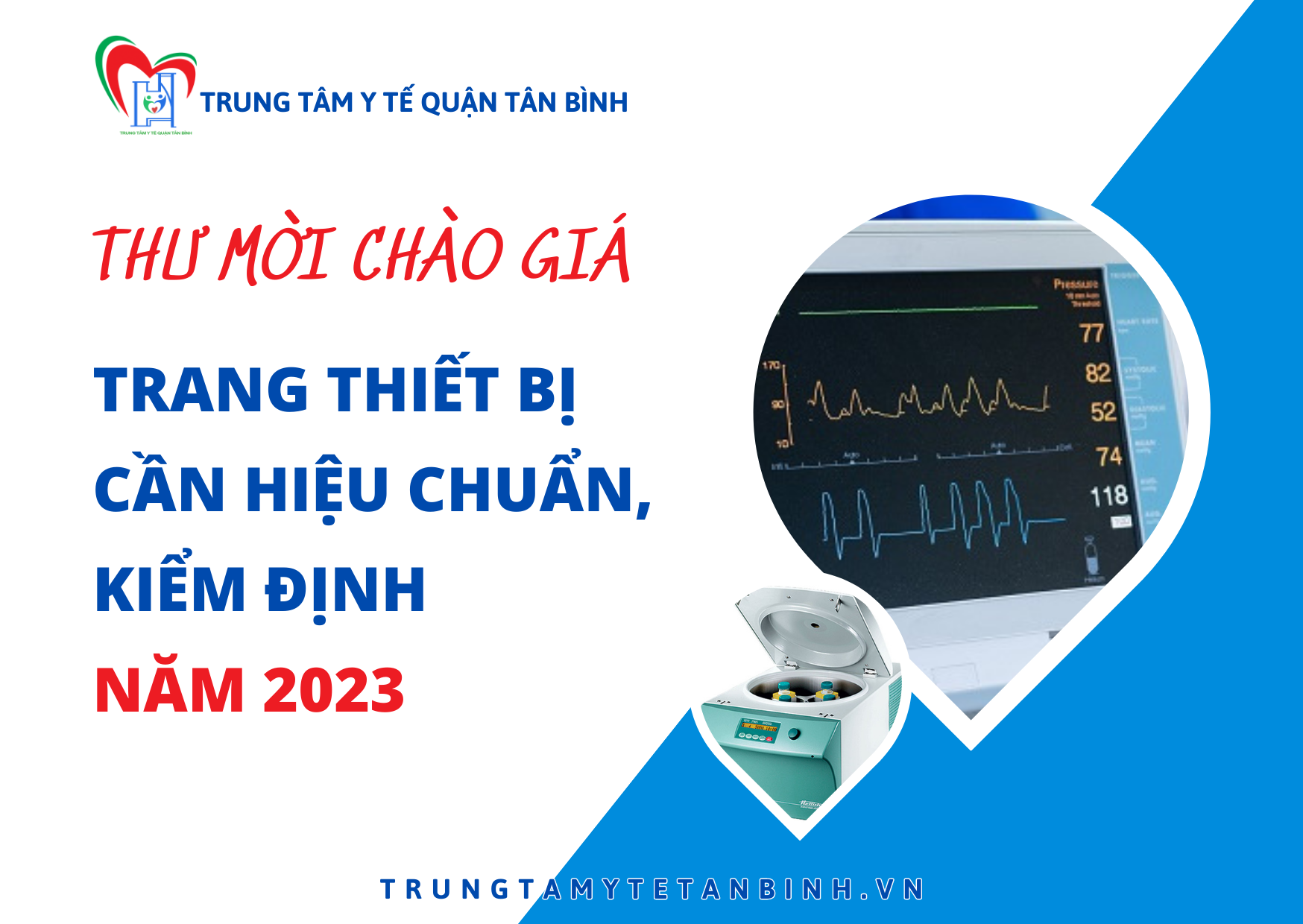 THƯ MỜI CHÀO GIÁ: TRANG THIẾT BỊ CẦN HIỆU CHUẨN, KIỂM ĐỊNH NĂM 2023