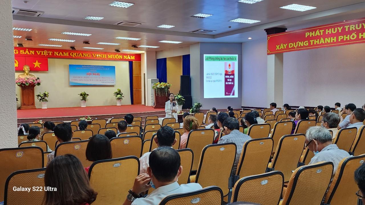 Hội nghị tuyên truyền, phổ biến các văn bản quy phạm pháp luật về phòng, chống tác hại thuốc lá trên địa bàn quận