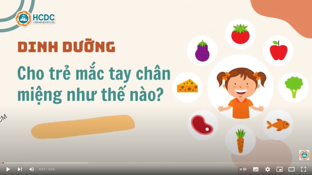 HCDC | Dinh dưỡng cho trẻ mắc tay chân miệng như thế nào