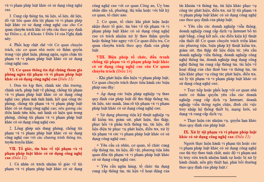 THÔNG TIN TUYÊN TRUYỀN MỘT SỐ QUY ĐỊNH CỦA PHÁP LUẬT VỀ PHÒNG, CHỐNG TỘI PHẠM VÀ VI PHẠM PHÁP LUẬT KHÁC CÓ SỬ DỤNG CÔNG NGHỆ CAO