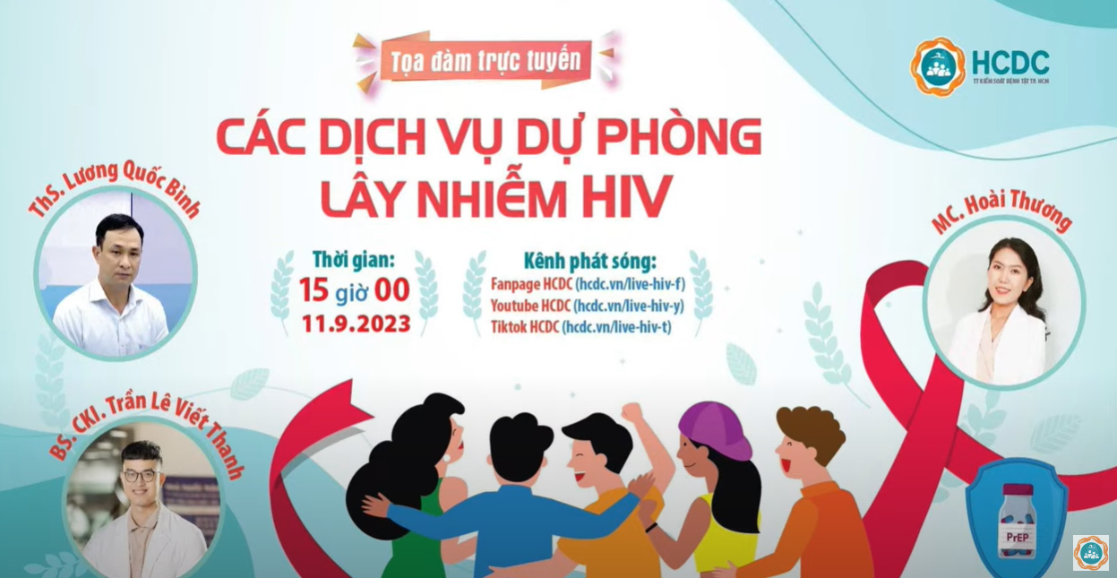 Tọa đàm trực tuyến: "Các dịch vụ dự phòng lây nhiễm HIV"