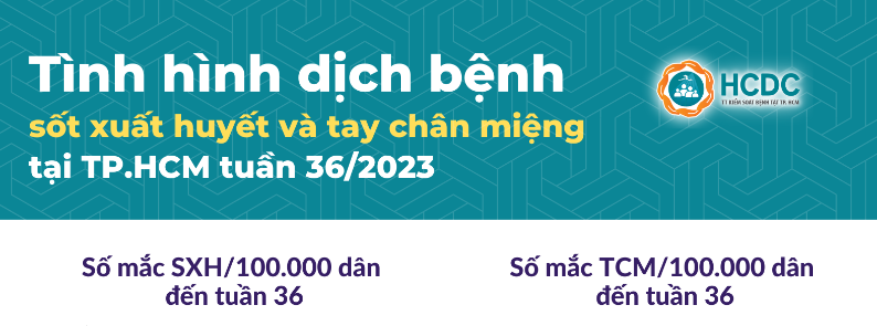 Tình hình dịch bệnh sốt xuất huyết và tay chân miệng tại TP. Hồ Chí Minh tính đến tuần 36/2023