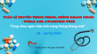 Tuần lễ truyền thông phòng, chống kháng thuốc - World AMR Awareness Week (18 – 24/11/2023):