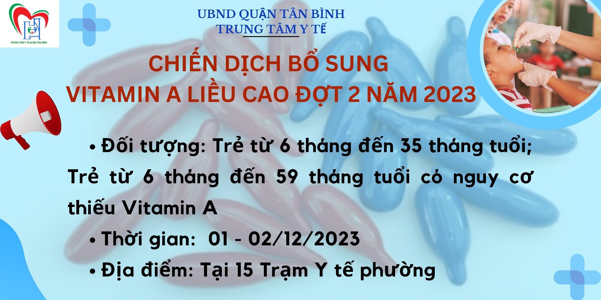Triển khai Chiến dịch bổ sung Vitamin A liều cao đợt 2 năm 2023