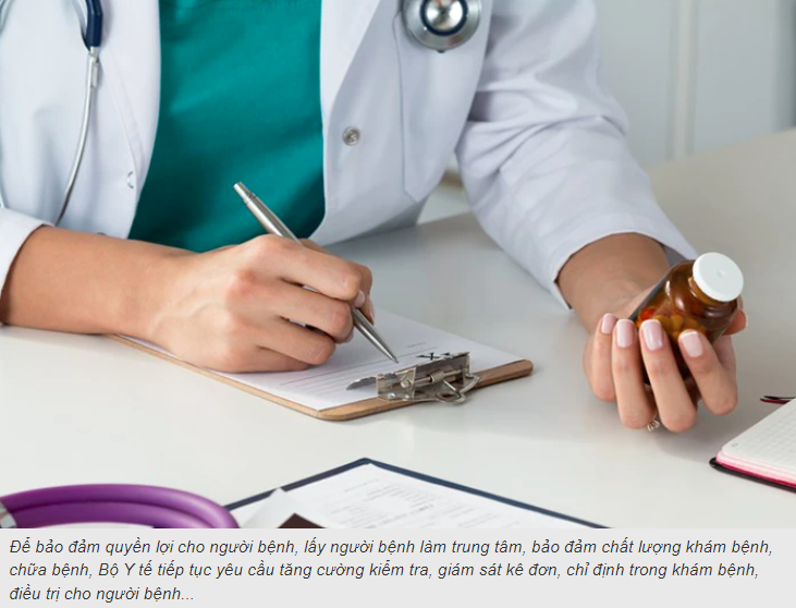 Bộ Y tế nhắc các đơn vị kiểm tra, giám sát kê đơn, chỉ định trong khám, điều trị người bệnh