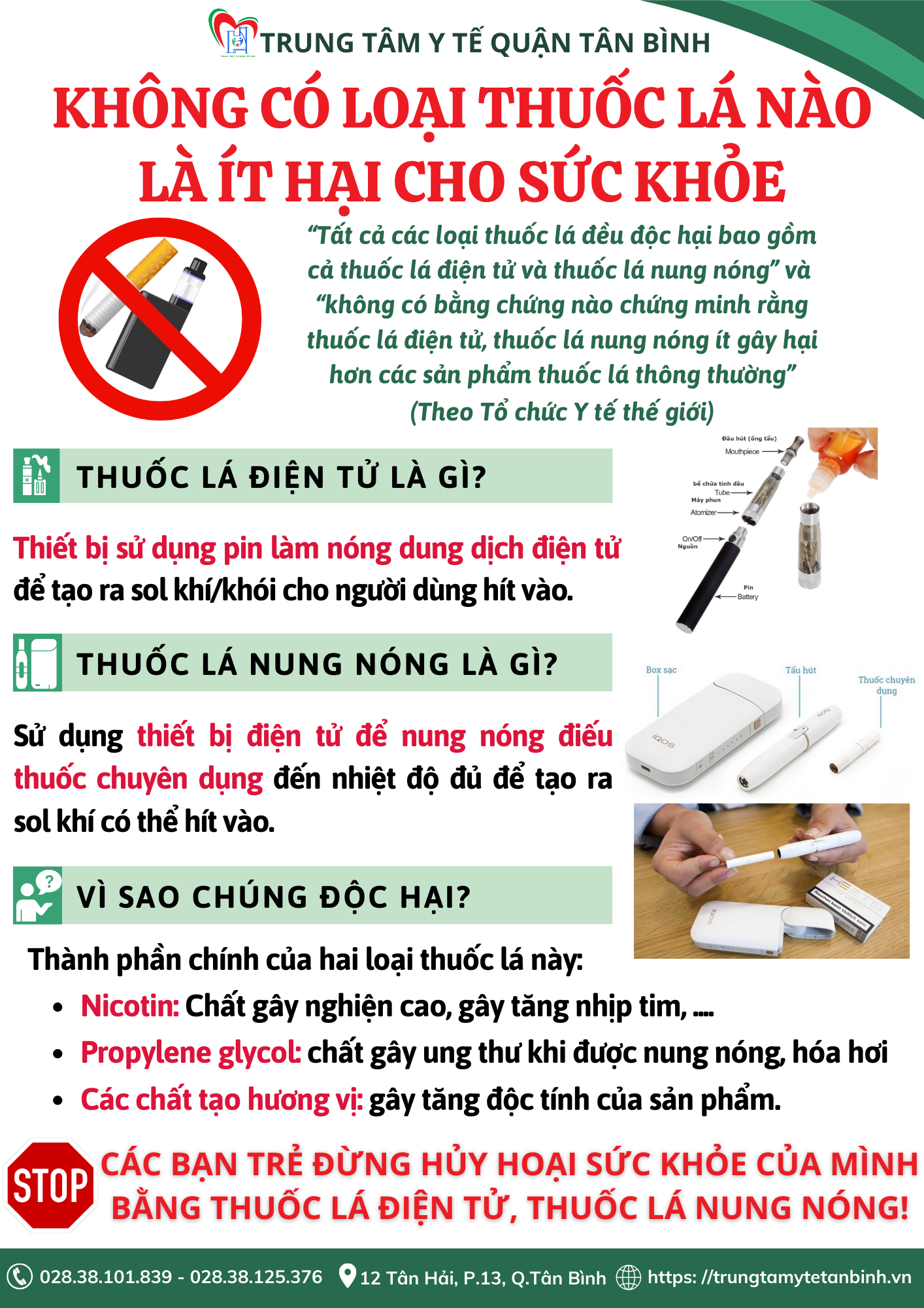 KHÔNG CÓ LOẠI THUỐC LÁ NÀO LÀ ÍT HẠI CHO SỨC KHỎE